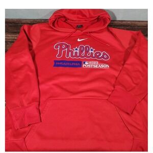 Nike Phillies 2023 Postseason Hoodie Mens XXL Red Dri-FIT MLB Baseball Pullover